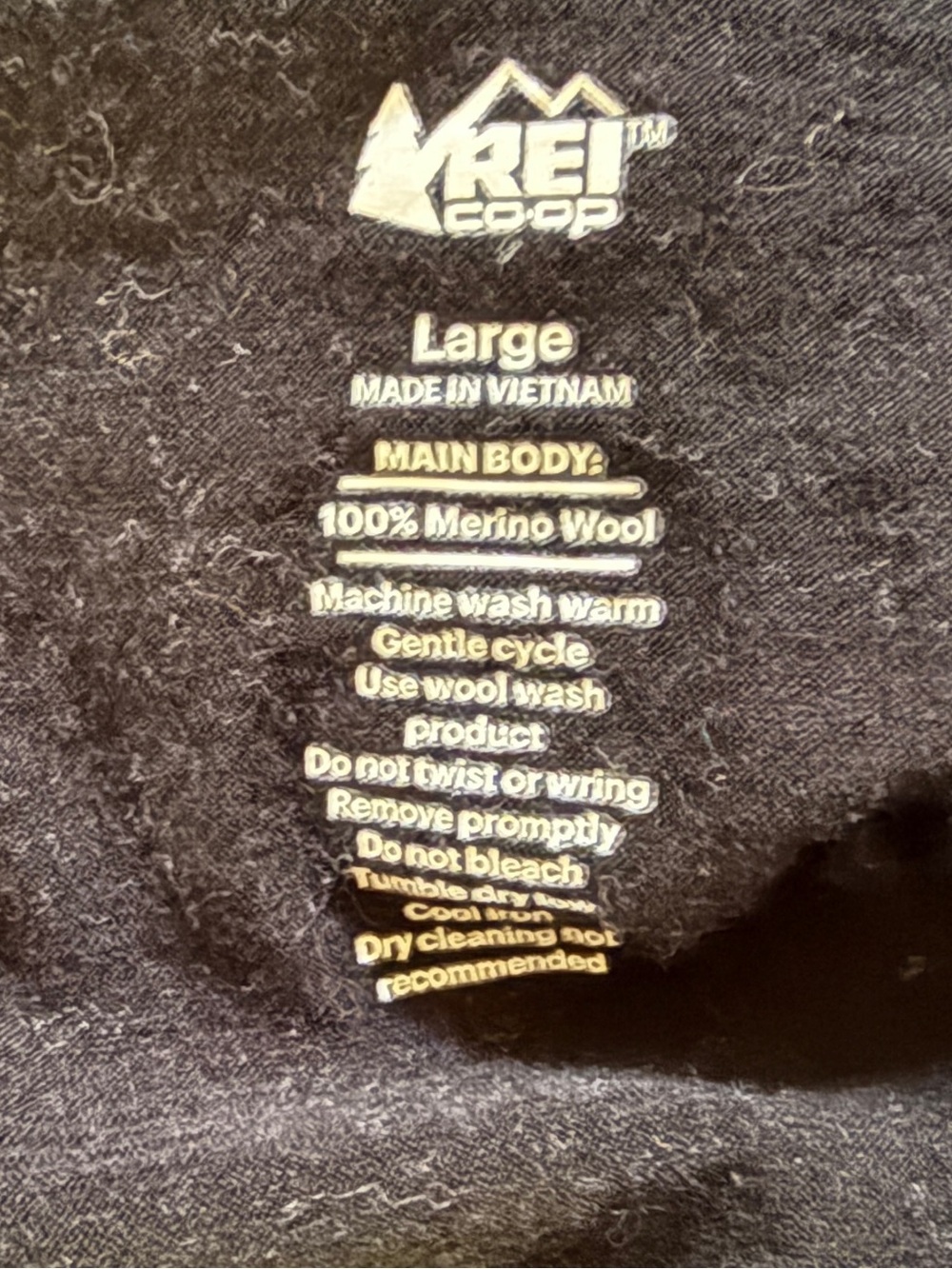 REI Black 100% Wool Long-Sleeve Quarter-Zip Pullover - Picture 6 of 7